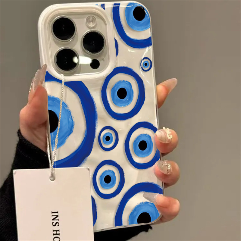 Phone Cases Girly - Blue Evil Eye 3D Jelly Water