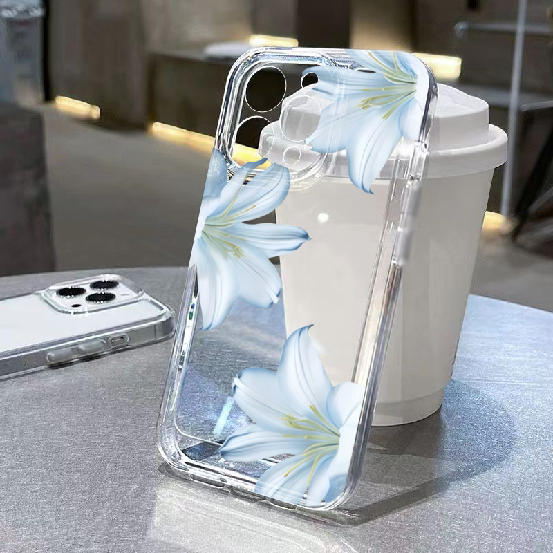 Phone Cases Trendy - Fashion Exquisite White Lily Flower Phone