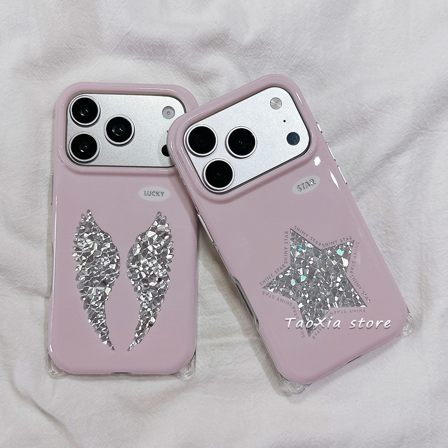 Korean Ins Pink Angel Wings St - Phone Cases Korean recension och pris