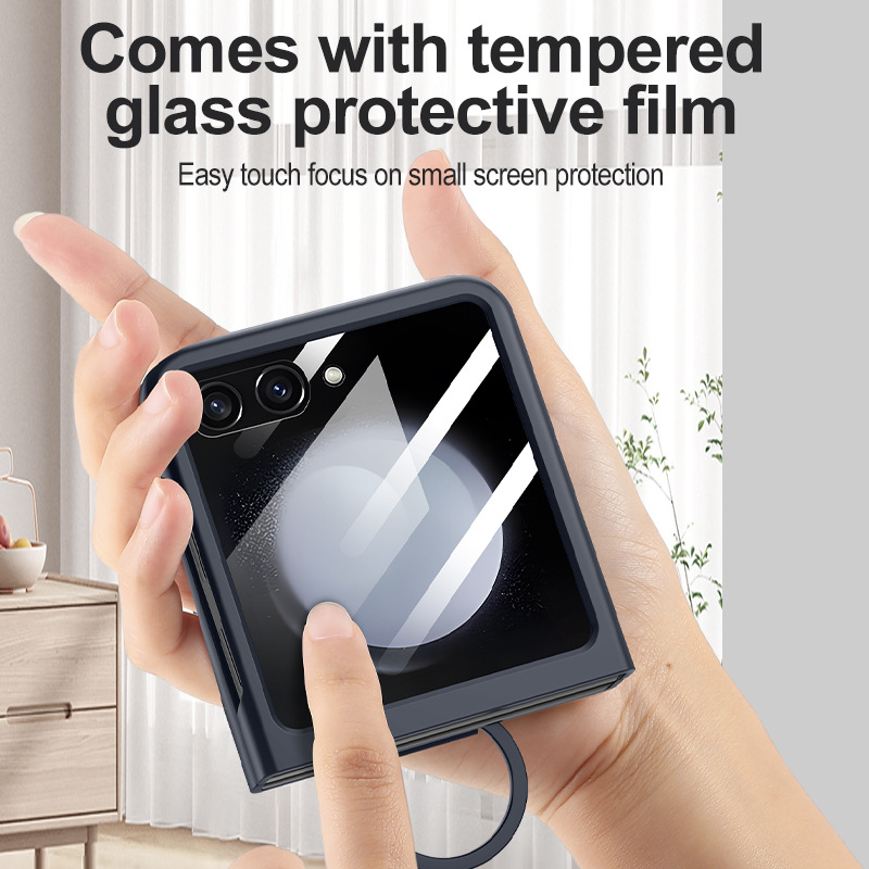 2025 Hot Skin Feel Glass Case  - Phone Cases Z Flip 7 recension och pris