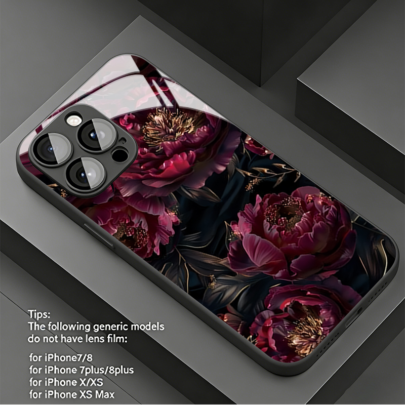 Vogue Dark Red Rose Tempered G - Phone Cases Vogue recension och pris