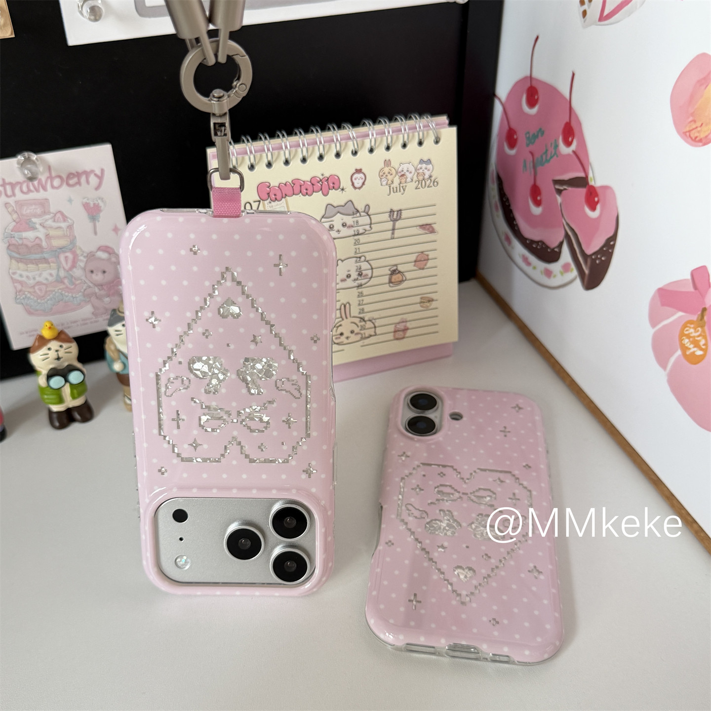 Korean Ins Pink Sweet Girl Rab - Phone Cases Girly recension och pris