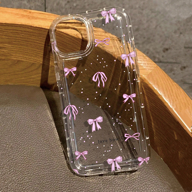Colorful Bow Print Clear Case  - Phone Cases Dior recension och pris