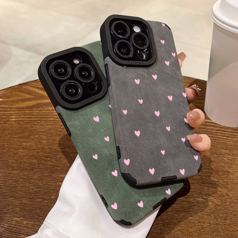 Fashion Pink Heart Pattern Pho - Phone Cases Trendy recension och pris