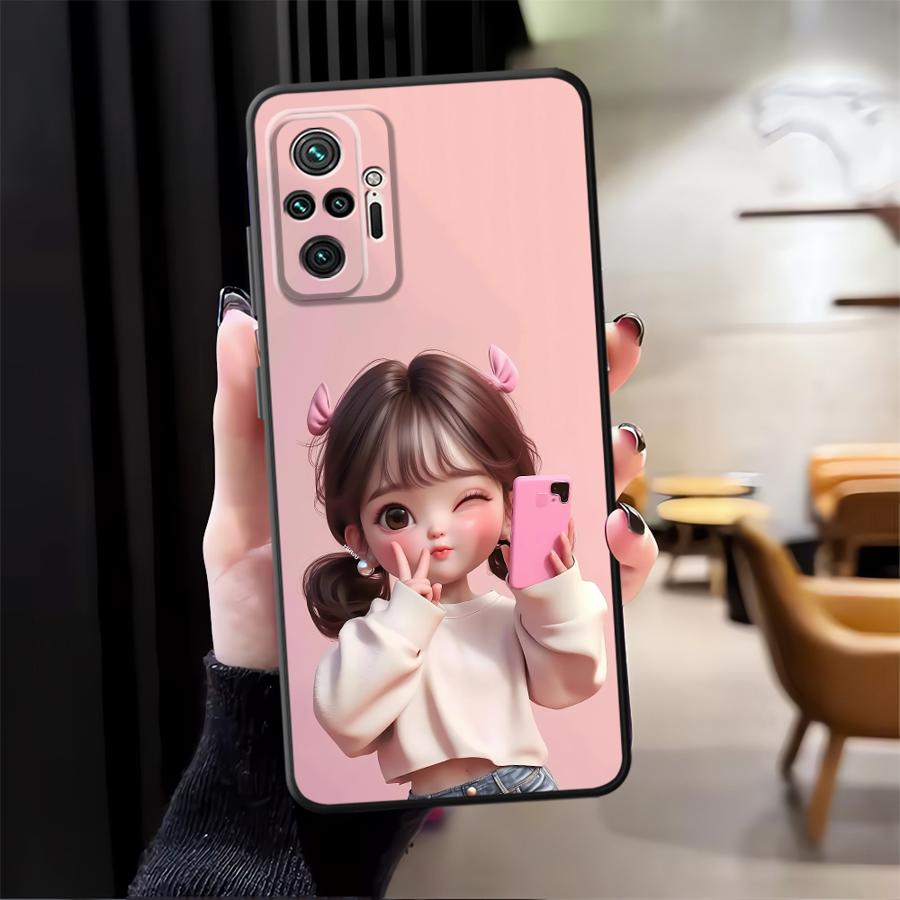 Cartoon Girl Pattern Funda Pho - Phone Cases Girly recension och pris