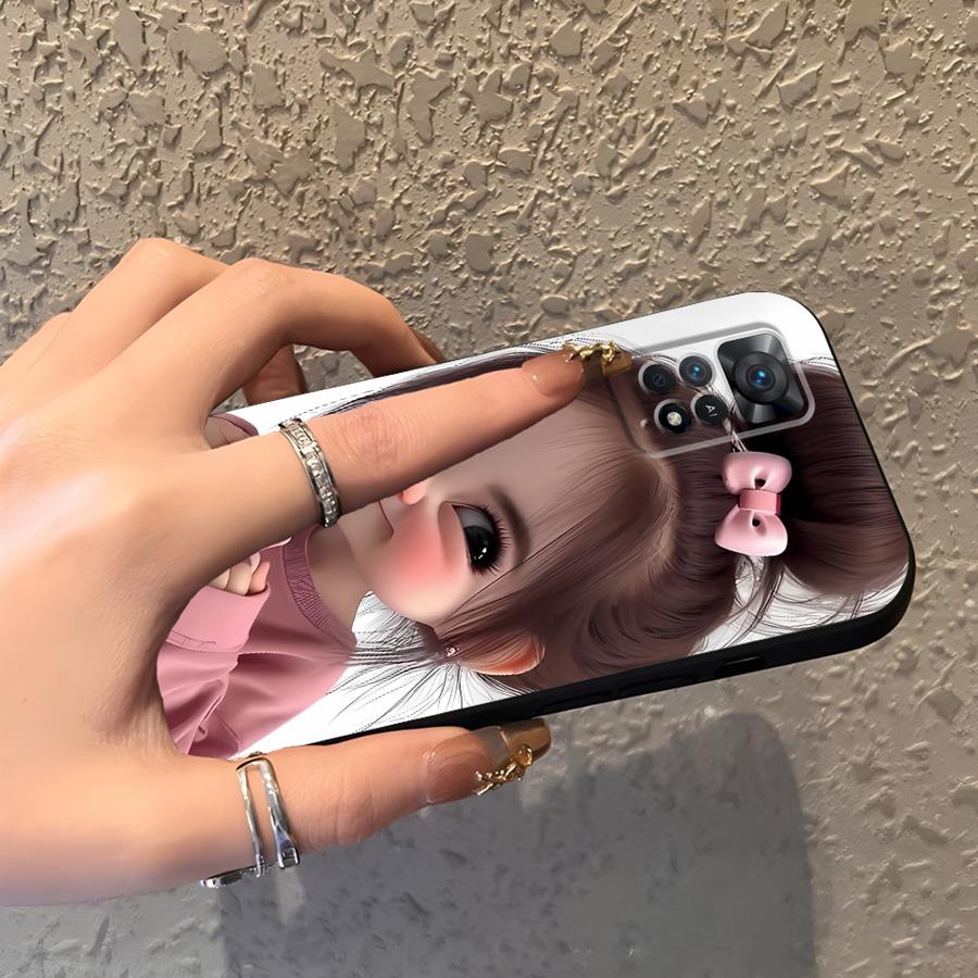 Cartoon Girl Pattern Funda Pho - Phone Cases Girly recension och pris