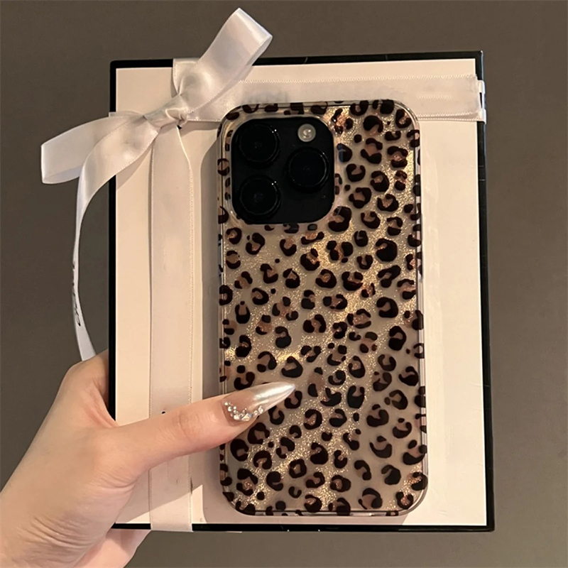 Cute Leopard Print Clear Phone - Phone Cases Dior recension och pris