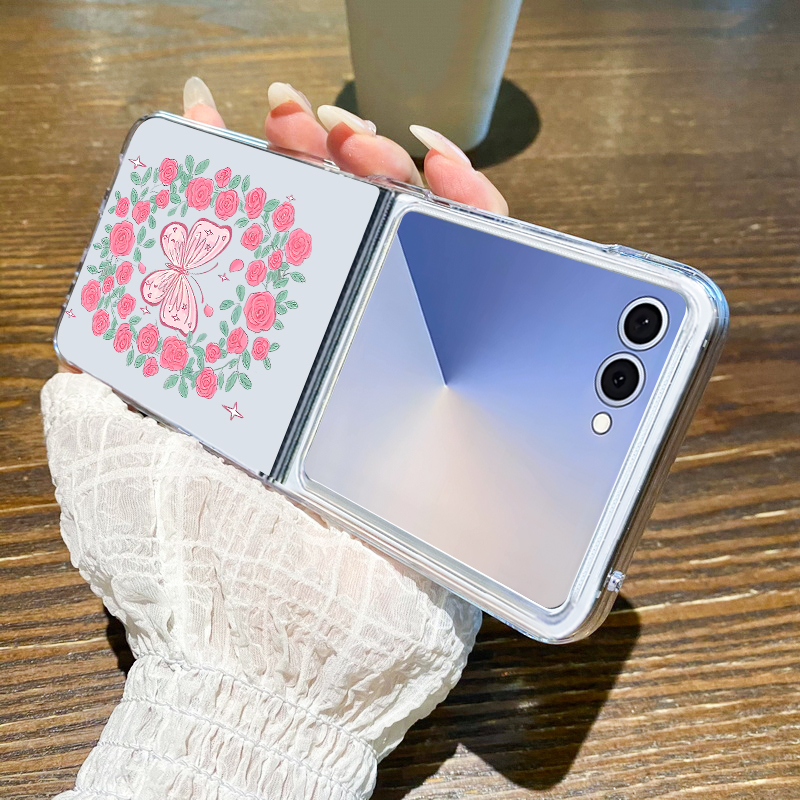 Pink Flowers Pattern Phone Cas - Phone Cases Z Flip 7 recension och pris