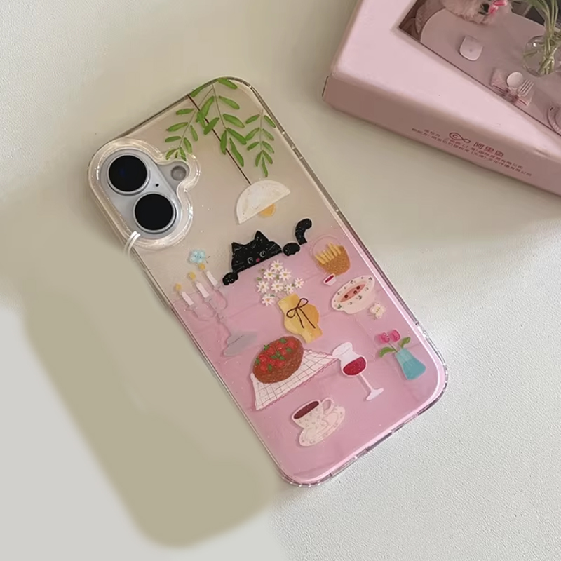Ins Girl Cute Dining Table Lit - Phone Cases Girly recension och pris