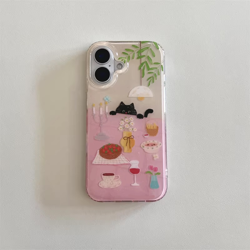 Ins Girl Cute Dining Table Lit - Phone Cases Girly recension och pris