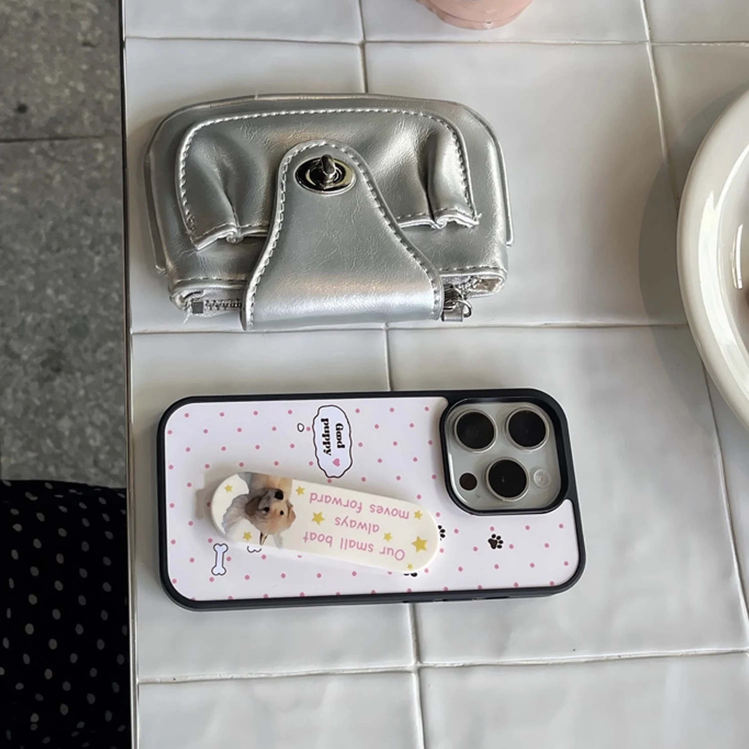 INS Pink Wave Point Good Puppy - Phone Cases Kawaii recension och pris
