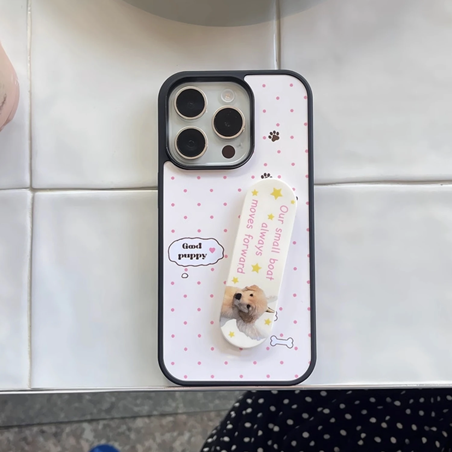 INS Pink Wave Point Good Puppy - Phone Cases Kawaii recension och pris
