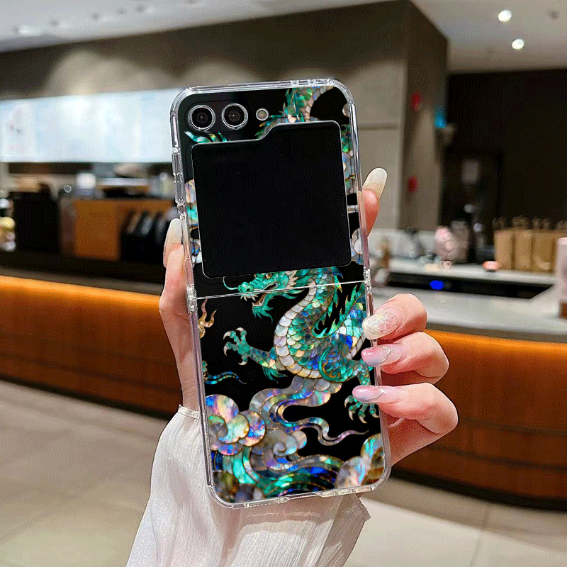 Stylish Tiger Dragon Marble Te - Phone Cases Z Flip 7 recension och pris