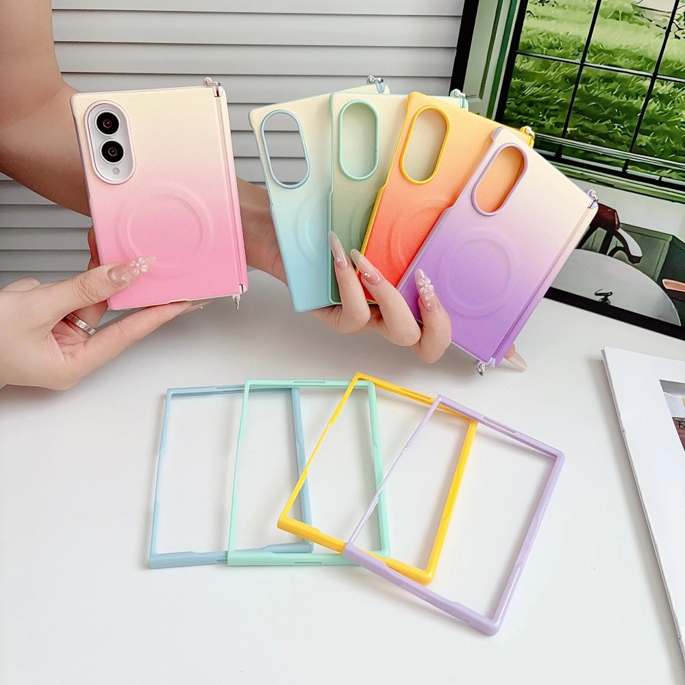 Magnetic for MagSafe PU Leathe - Gradient Color Case recension och pris