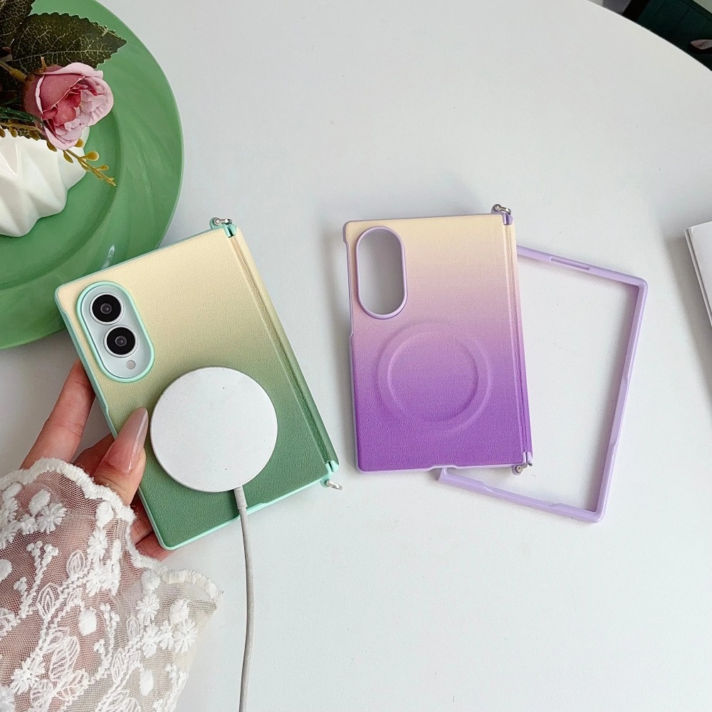 Magnetic for MagSafe PU Leathe - Gradient Color Case recension och pris