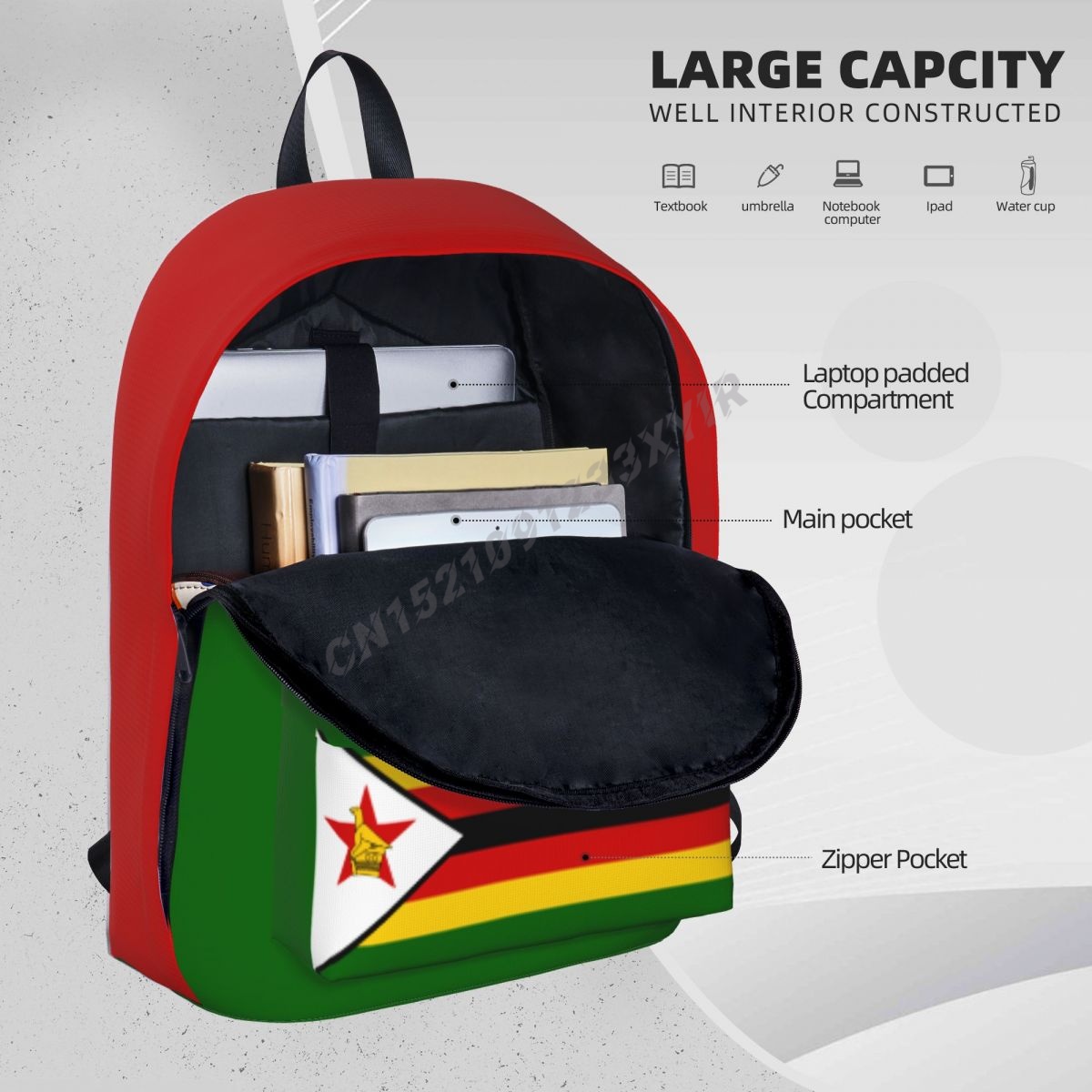 Unisex Backpack Zimbabwe Flag  - Phone Cases Zimbabwe recension och pris