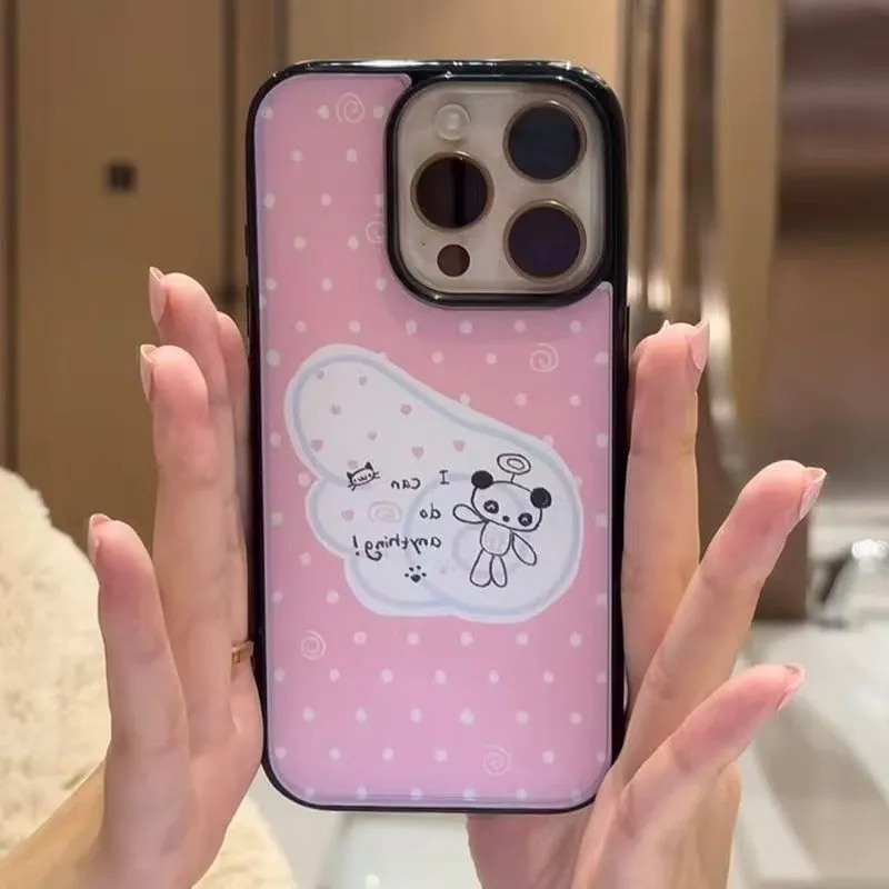 Polka Dot Cute Line Bear Kawai - Phone Cases Kawaii recension och pris