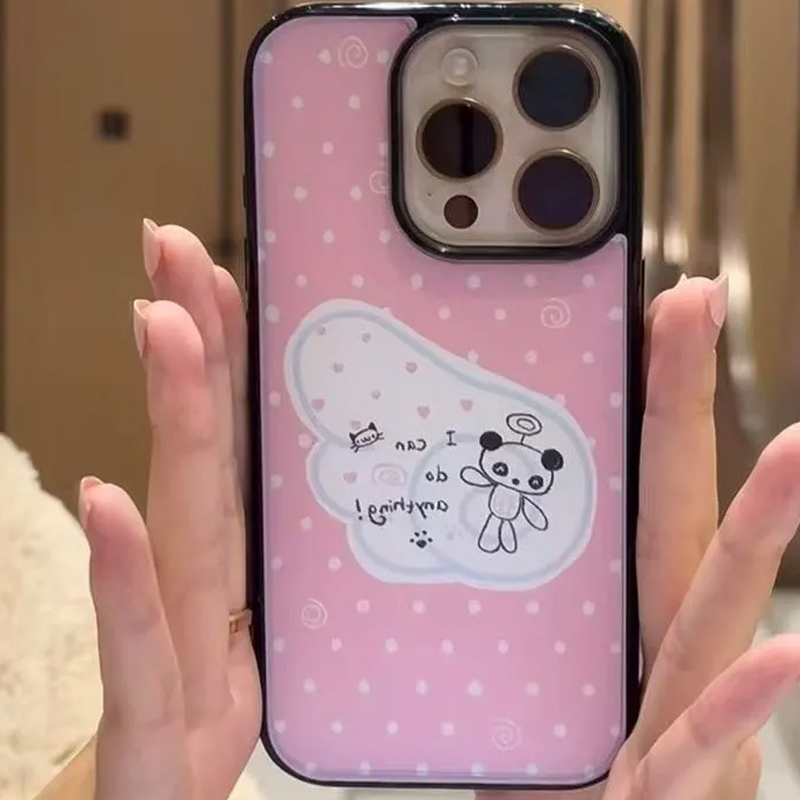 Polka Dot Cute Line Bear Kawai - Phone Cases Kawaii recension och pris