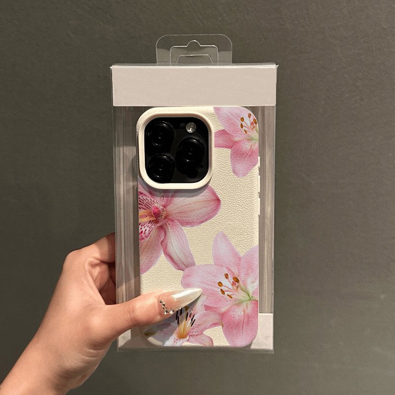 Pink Lily Lychee Texture Phone - Phone Cases Samsung S23 recension och pris