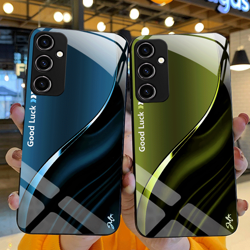 Hard Tempered Glass Case For R - Gradient Color Case recension och pris