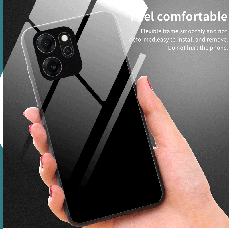 Hard Tempered Glass Case For R - Gradient Color Case recension och pris